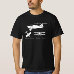Pitts S-1C - Airplane Blueprint Plans ABD T-Shirt