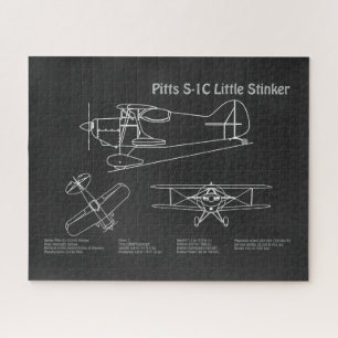 Pitts S-1C - Airplane Blueprint Plans PD Jigsaw Puzzle