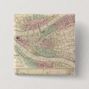 Pittsburgh and Allegheny, Pennsylvania 15 Cm Square Badge