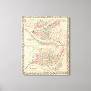 Pittsburgh and Allegheny, Pennsylvania Canvas Print