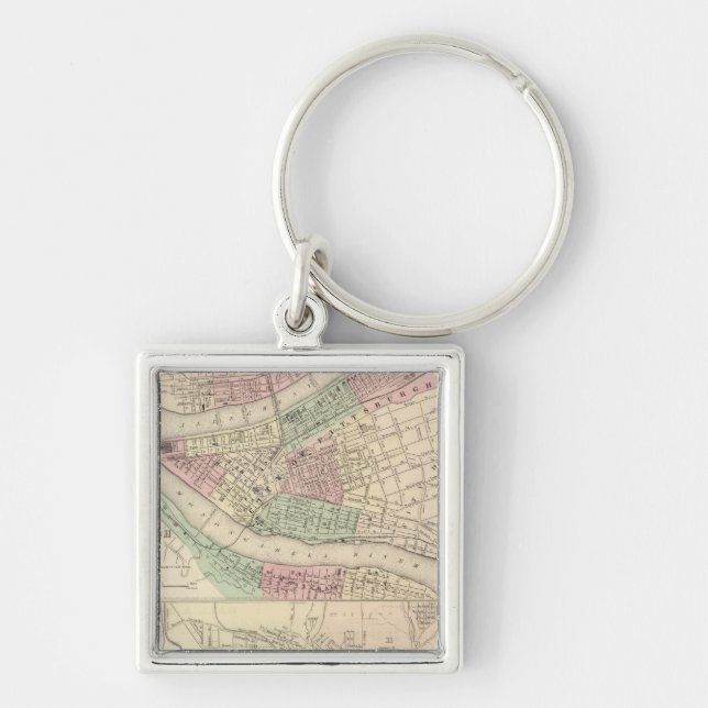Pittsburgh and Allegheny, Pennsylvania Key Ring (Front)