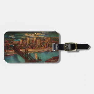 Pittsburgh By Moonlight Luggage Tag