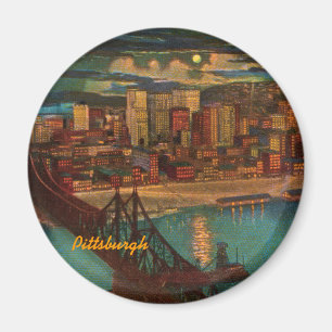 Pittsburgh By Moonlight Magnet