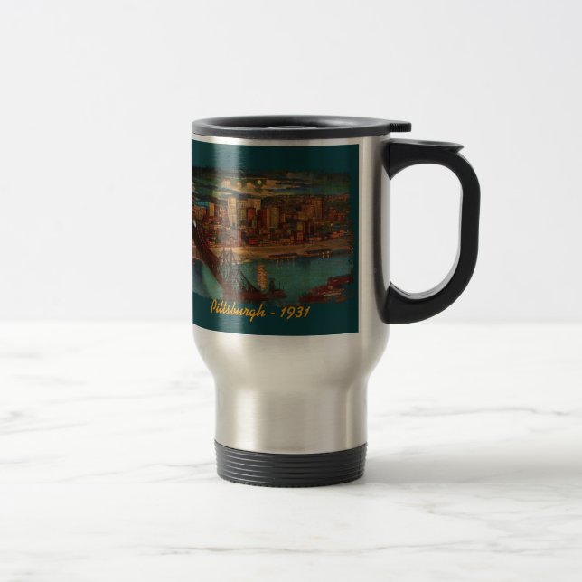 Pittsburgh By Moonlight Travel Mug (Right)
