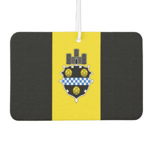 Pittsburgh city flag car air freshener