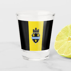 Pittsburgh city flag shot glass
