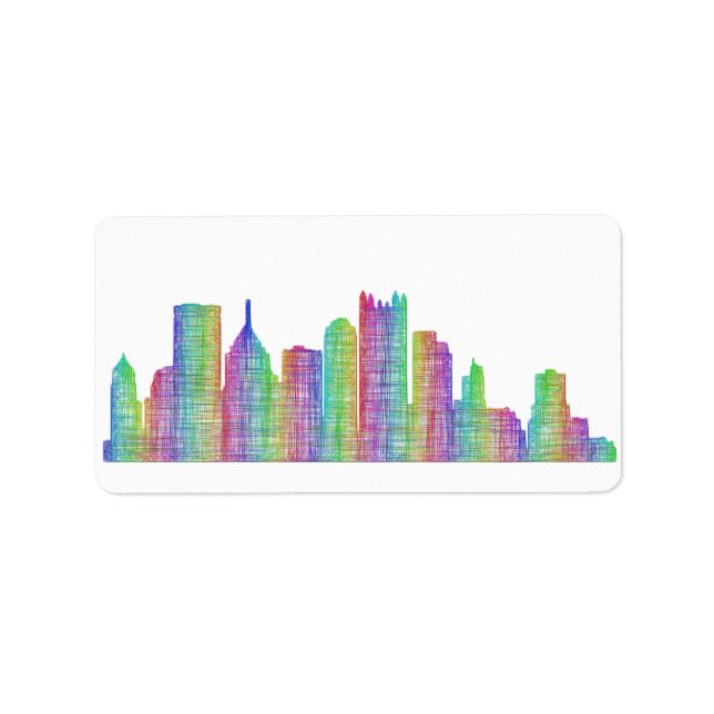 Pittsburgh city skyline label (Front)