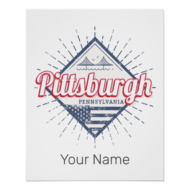 Pittsburgh City United States Pennsylvania USA Poster (Front)