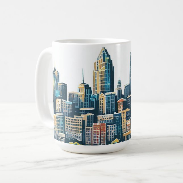 Pittsburgh Cityscape Coffee Mug (Front Left)