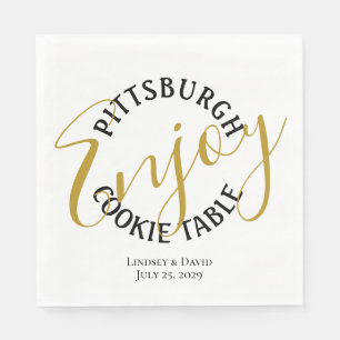 Pittsburgh Cookie Table Favour Bag Napkin