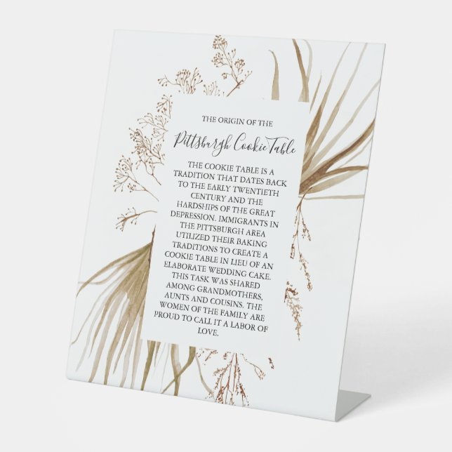 PITTSBURGH COOKIE TABLE SIGN WEDDING (Front)