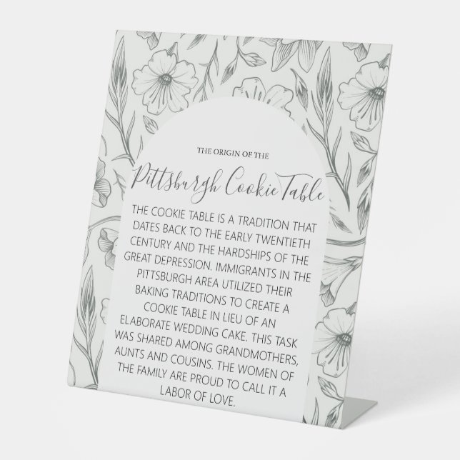 PITTSBURGH COOKIE TABLE SIGN WEDDING (Front)