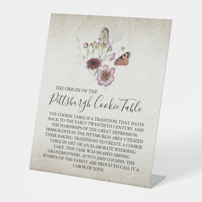 PITTSBURGH COOKIE TABLE SIGN WEDDING (Front)