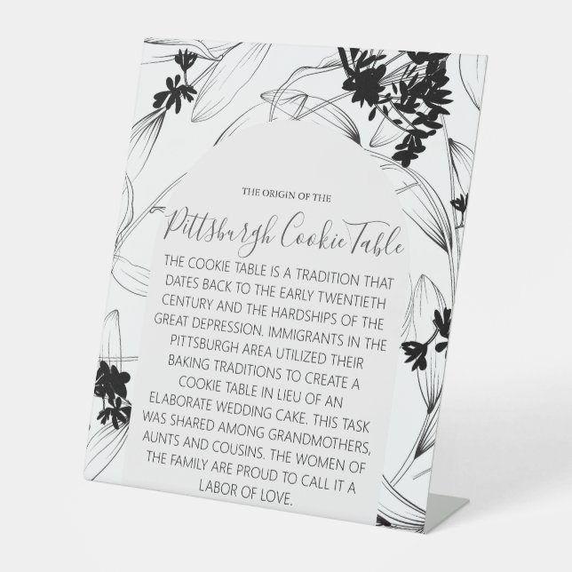 PITTSBURGH COOKIE TABLE SIGN WEDDING (Front)