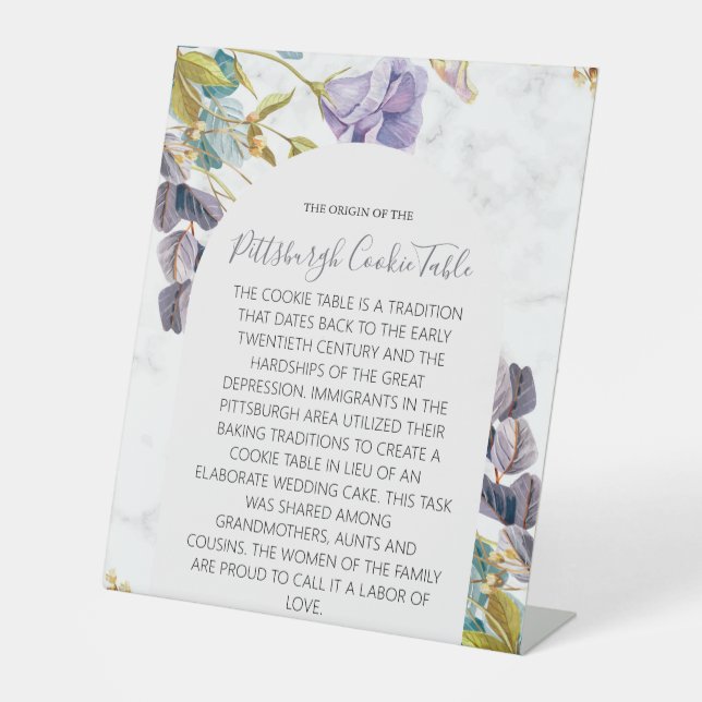 PITTSBURGH COOKIE TABLE SIGN WEDDING (Front)