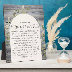 PITTSBURGH COOKIE TABLE SIGN WEDDING TABLE SIGN PLAQUE