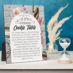PITTSBURGH COOKIE TABLE SIGN WEDDING TABLE SIGN PLAQUE