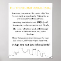 Pittsburgh Cookie Table Wedding Sign