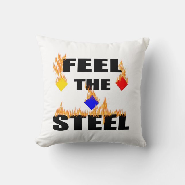 Pittsburgh Feel The Steel Fire Football Sports  Na Cushion (Front)
