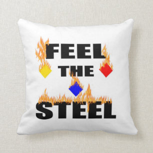 Pittsburgh Feel The Steel Fire Football Sports Na Cushion