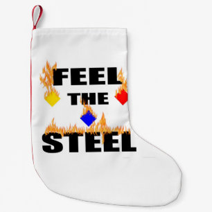 Pittsburgh Feel The Steel Fire Football Sports  Na Small Christmas Stocking