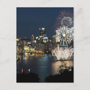 Pittsburgh Fireworks Postcard