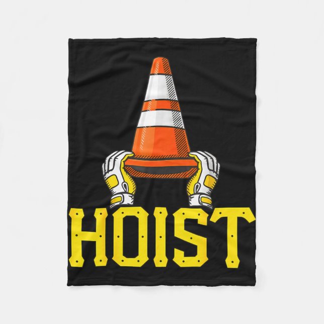 Pittsburgh hoist the traffic cone  fleece blanket (Front)