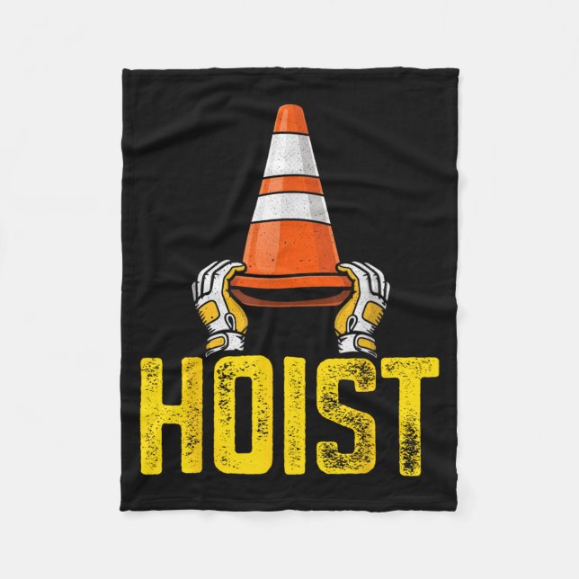 Pittsburgh Hoist The Traffic Cone Funny Fleece Blanket (Front)