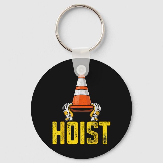 Pittsburgh Hoist The Traffic Cone Funny Key Ring (Front)