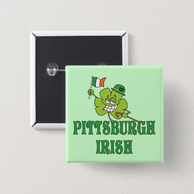 Pittsburgh Irish 15 Cm Square Badge (Front & Back)