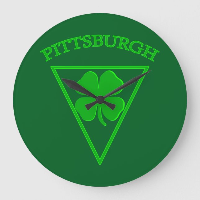 Pittsburgh Luck Large Clock (Front)