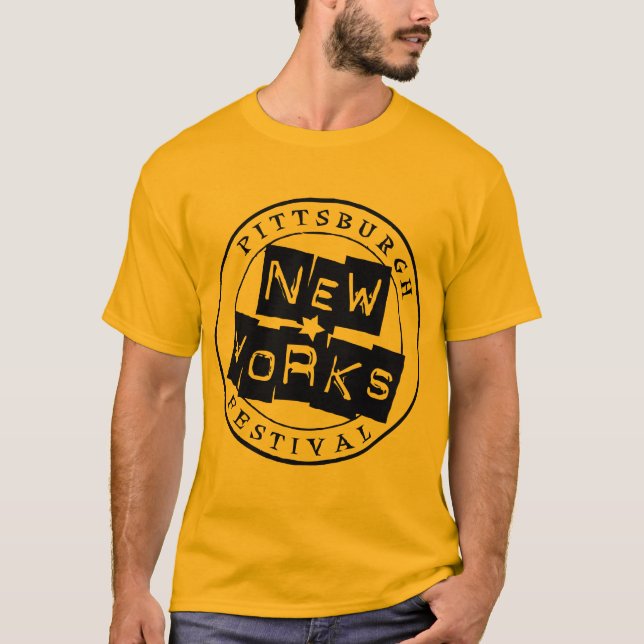 Pittsburgh New Works Festival Mens Light Coloured T-Shirt (Front)