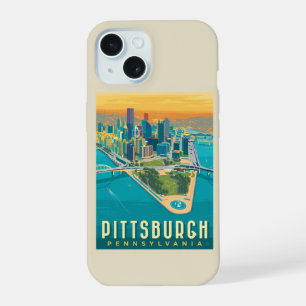 Pittsburgh, PA Bird's Eye View iPhone 15 Case