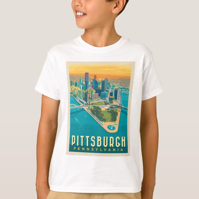 Pittsburgh, PA | Bird's Eye View T-Shirt (Front)