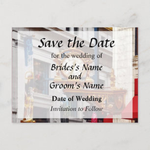 Pittsburgh PA - Meet Me Under the Clock Save Date Announcement Postcard