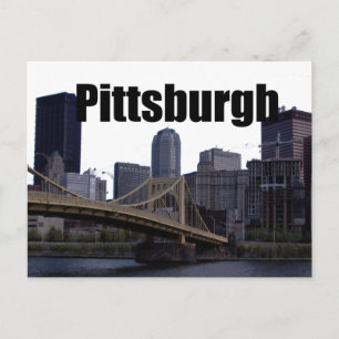 Pittsburgh PA Skyline with Pittsburgh in the Sky Postcard