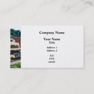 Pittsburgh PA - Train Going By Station Square Business Card