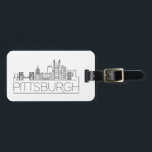 Pittsburgh, Penn Stylised City Skyline Luggage Tag<br><div class="desc">A unique luggage tag representing the beautiful city of Pittsburgh,  Pennsylvania.  This tag features a stylised illustration of the city's unique skyline with its name underneath.</div>