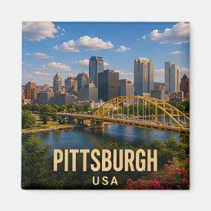 Pittsburgh Pennsylvania Bridge travel gift Magnet