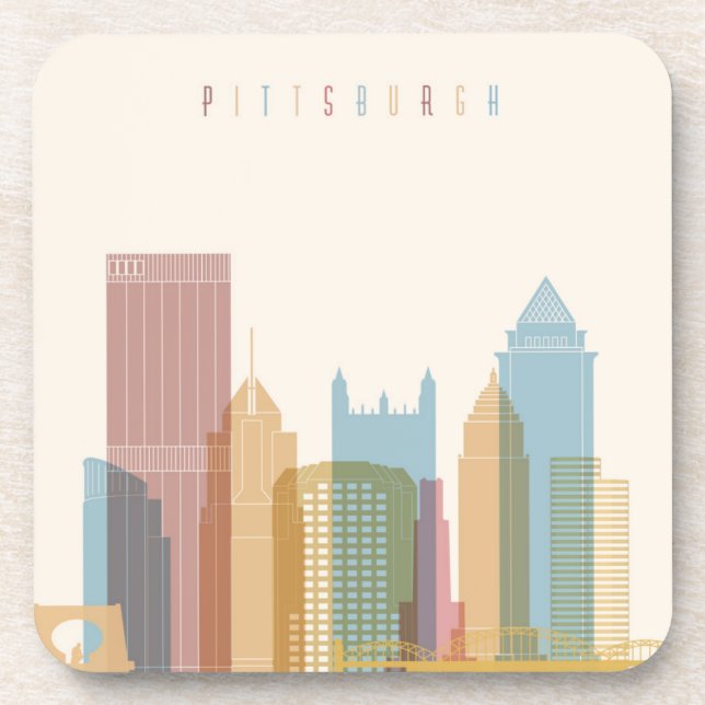 Pittsburgh, Pennsylvania | City Skyline Coaster (Front)