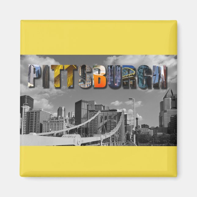 Pittsburgh Pennsylvania City Travel Photos Magnet (Front)