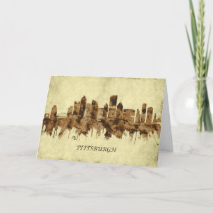 Pittsburgh Pennsylvania Cityscape Holiday Card