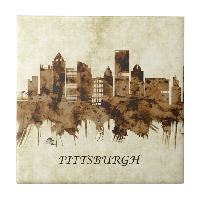 Pittsburgh Pennsylvania Cityscape Tile (Front)