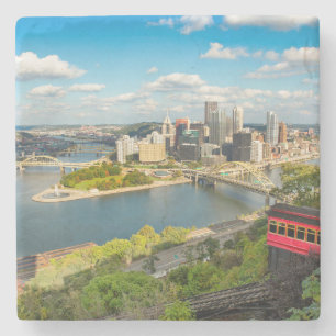 Pittsburgh Pennsylvania Duquesne Incline View Stone Coaster