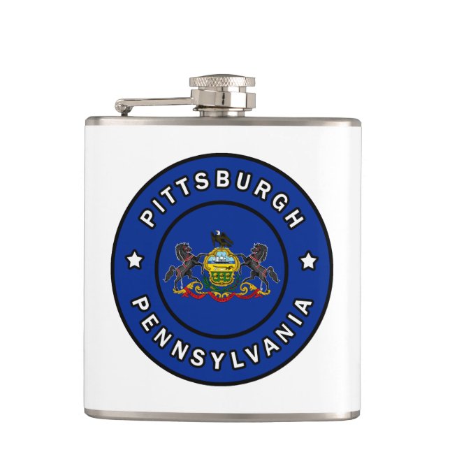 Pittsburgh Pennsylvania Hip Flask (Front)