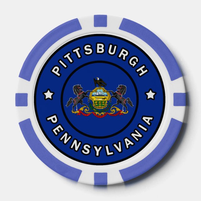 Pittsburgh Pennsylvania Poker Chips (Front)