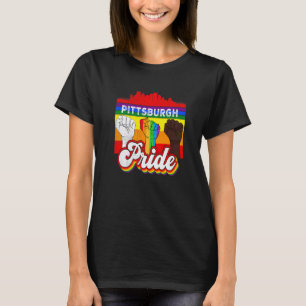 Pittsburgh Pennsylvania Pride Rainbow Gay Pride Fl T-Shirt
