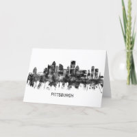 Pittsburgh Pennsylvania Skyline BW