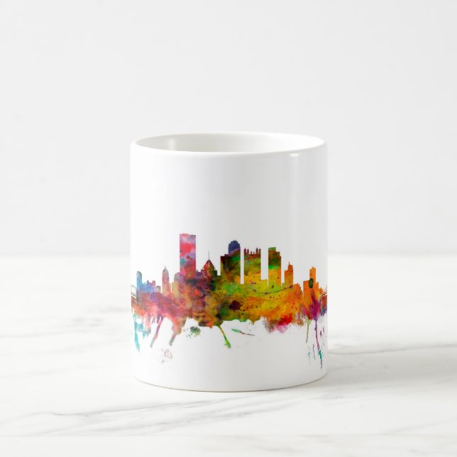 Pittsburgh Pennsylvania Skyline Coffee Mug (Center)