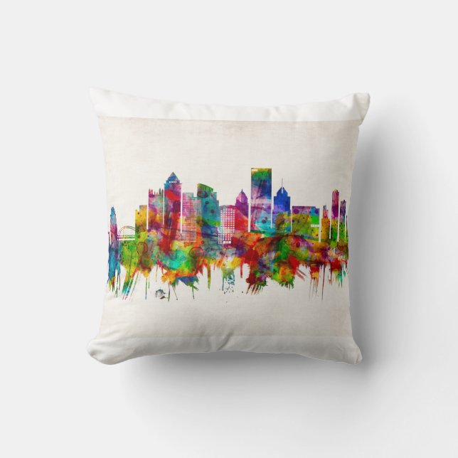 Pittsburgh Pennsylvania Skyline Cushion (Front)